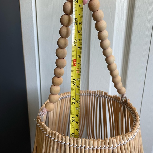 Woven Ratan Lantern with Intricate Diamond Pattern - Picture 6 of 9